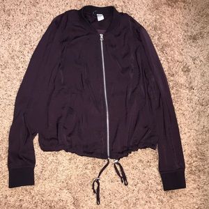 H&M Dark purple light bomber jacket